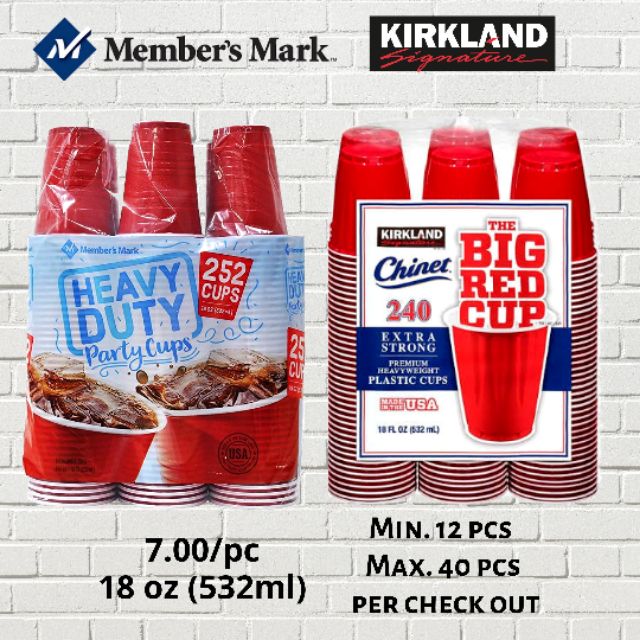 Kirkland Signature The Big Red Cup 18-oz Heavyweight Plastic Cold