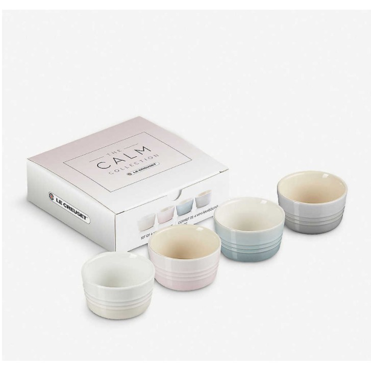 LE CREUSET Calm Collection stoneware ramekins set of four | Shopee ...