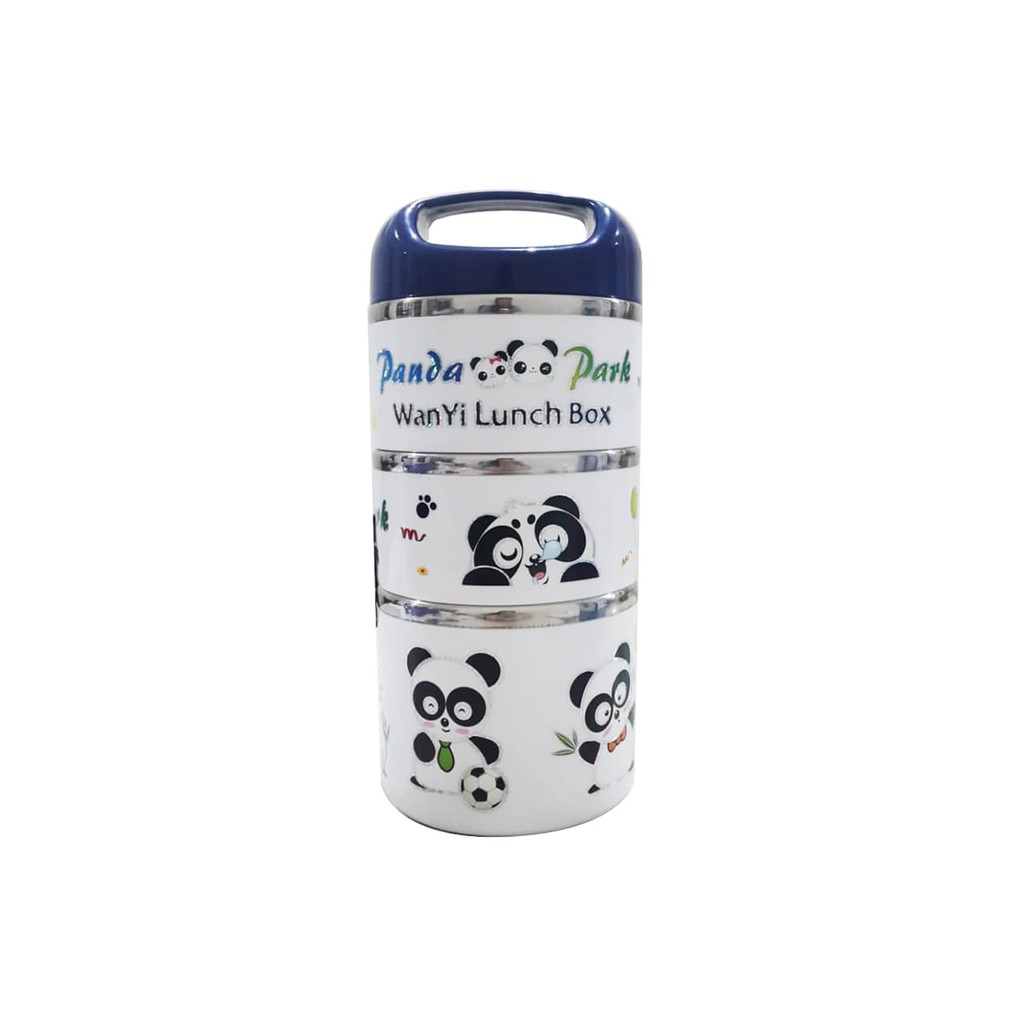 [Panda] 3-Layer Character Rotating Carrying Box / Lunch Box | Shopee ...