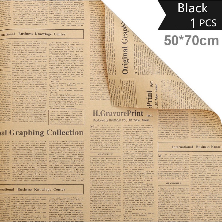 1 Pcs 3 Styles Newspaper Wrapping PaperBouquet Wrapping Paper Kraft