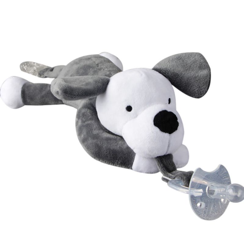 Baby Pacifier Toy Cartoon Animals Plush Nipple Soother Toys Clip