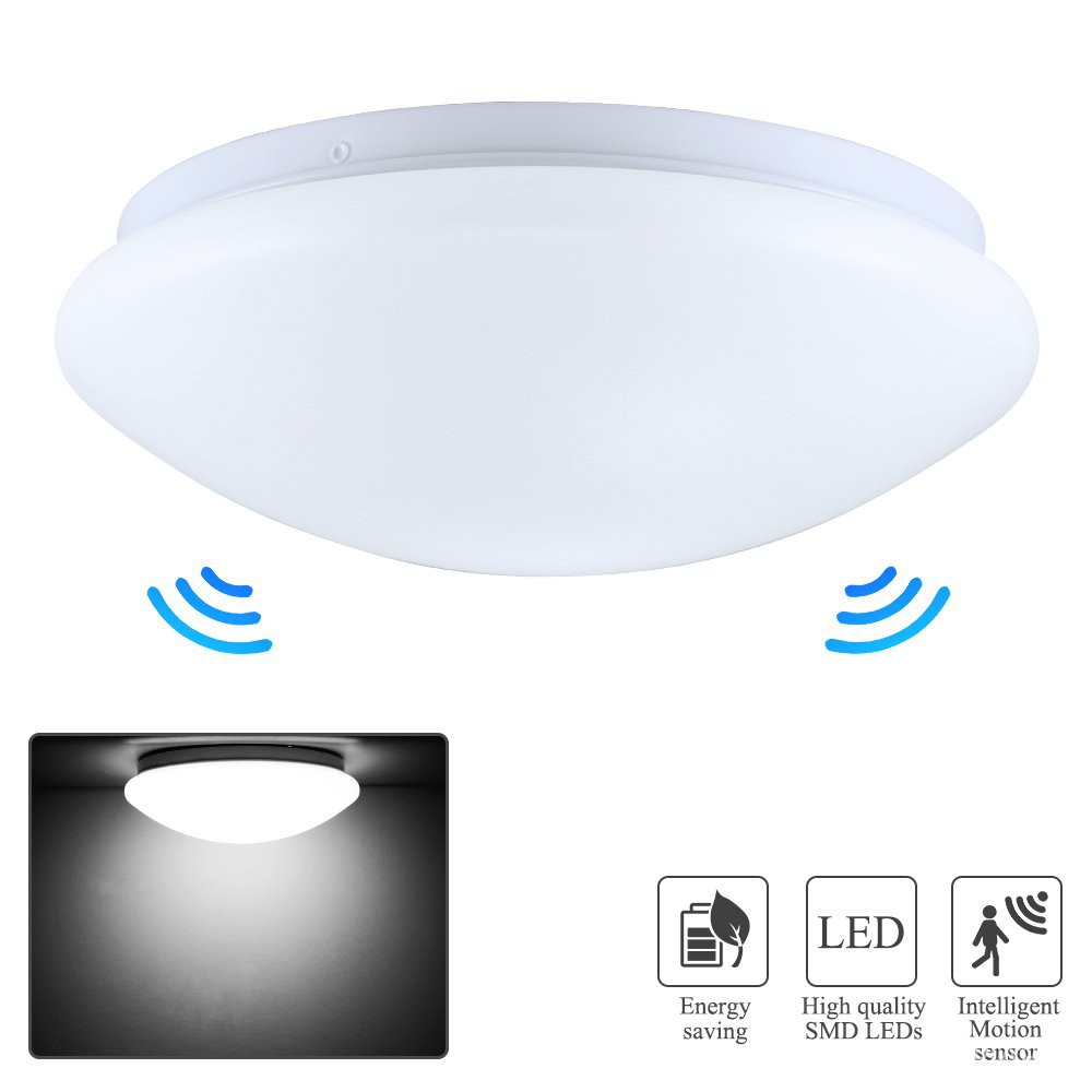 PIR Motion Sensor LED Ceiling Light 220V 12W Modern UFO Ceiling Lamp ...