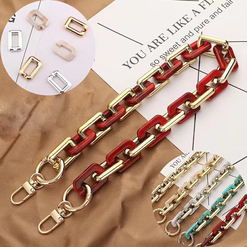 Retro Chain Strap for Handbags High Quality Acrylic Chain for Shoulder Bag  Decoration Accessories for ladies Sling bag