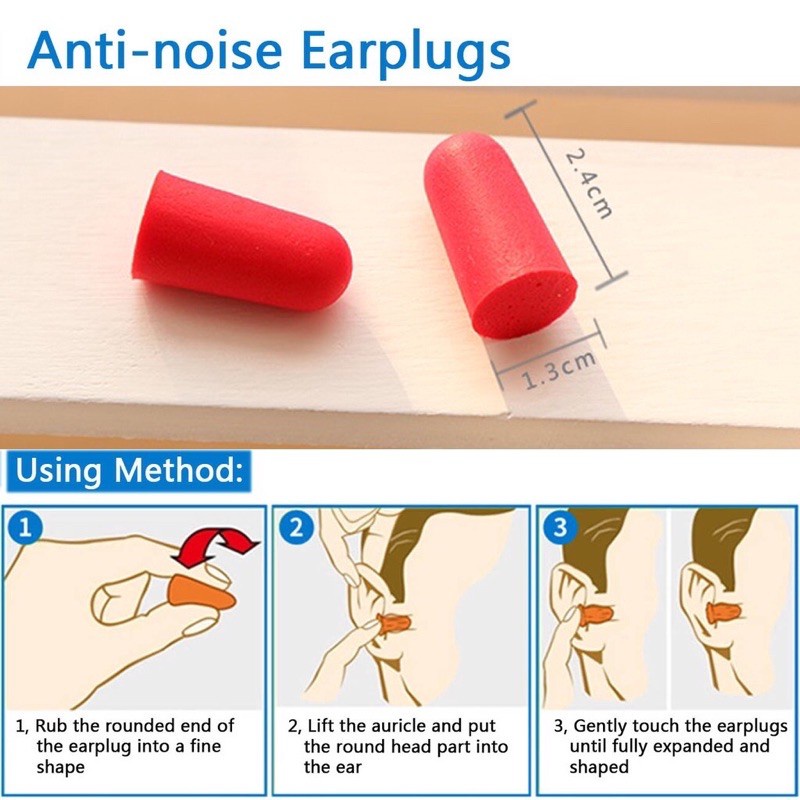 Soft Sponge Ear Plugs Sound Insulation Anti-noise Earplugs with Storage ...