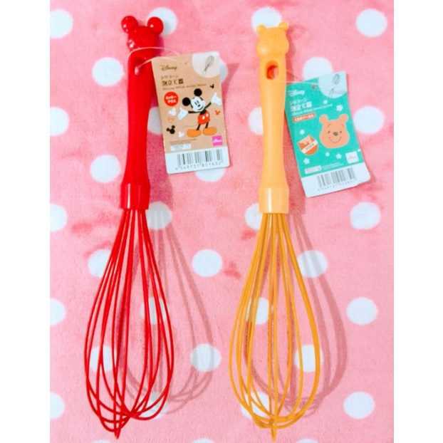Daiso Disney Silicone Whisk (Mickey Mouse & Winnie the Pooh) Shopee