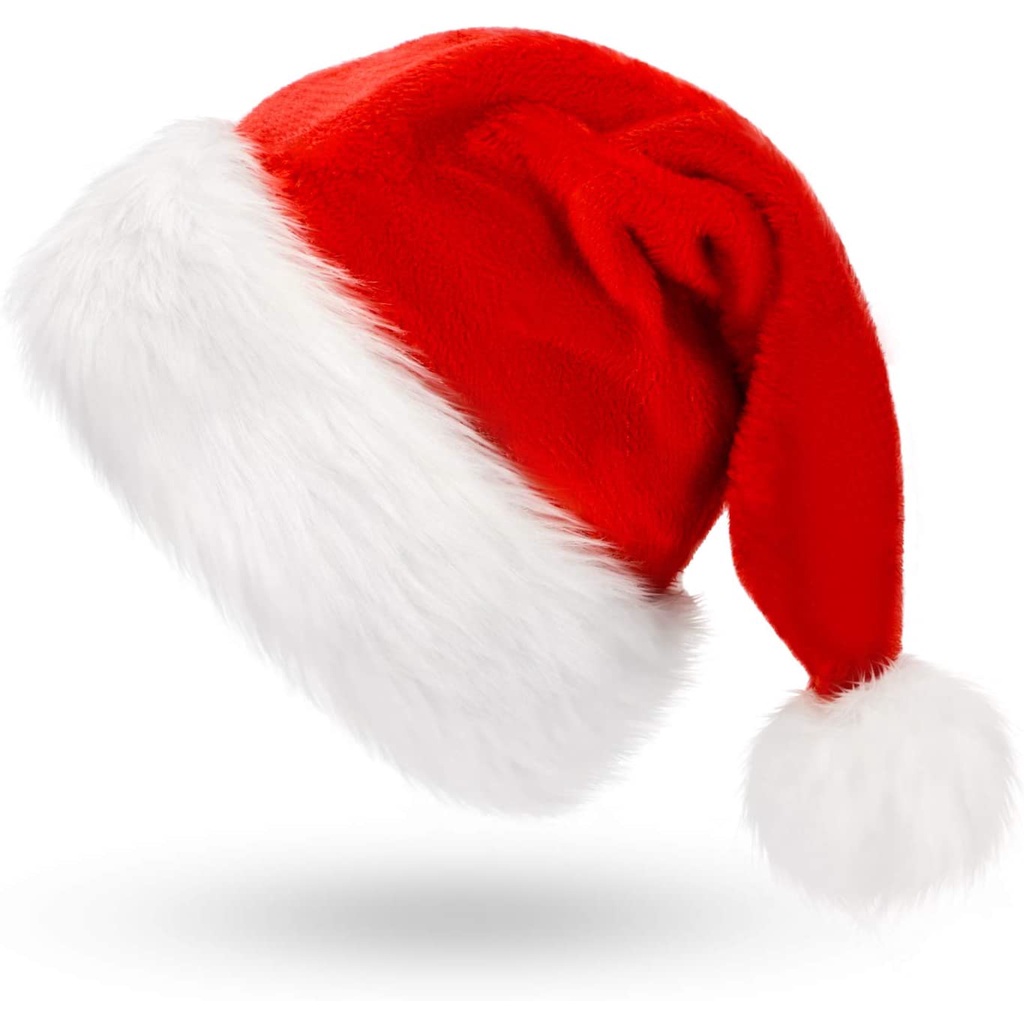 Santa Hat For Adults and Teens, Christmas Hats Xmas Holiday Hat Extra ...