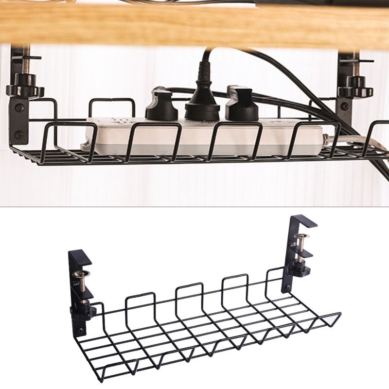 WMMB Under Table Storage Rack Cable Management Tray Desk Socket Holder ...
