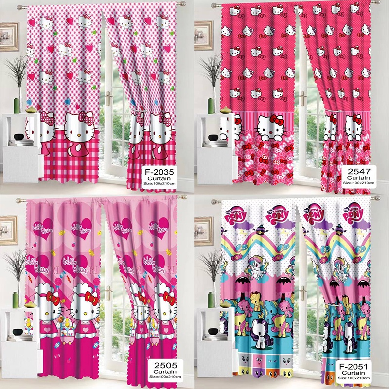 Cartoon character Curtain for window or door home decorations Shopee