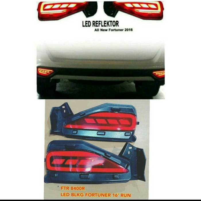 Toyota All New Fortuner 2016-2026 Rear Bumper Reflector Led - KHAIRUN ...