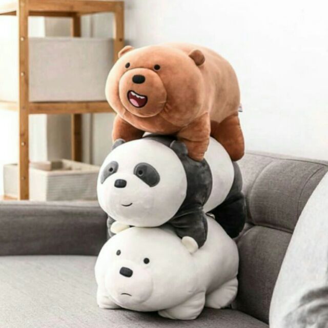 we bare bears stackable plush