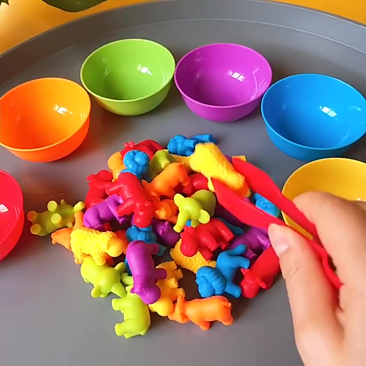 Educational Toys Sorting Colors Rainbow Counting Toys Montessori Toys ...