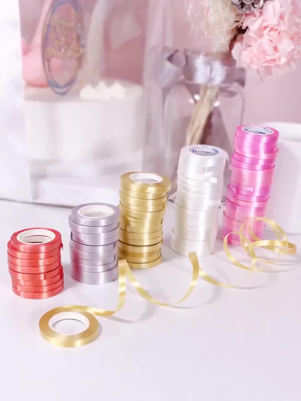 10 meters 5mm Satin Ribbon Wholesale Gift Packing Valentine's Day ...