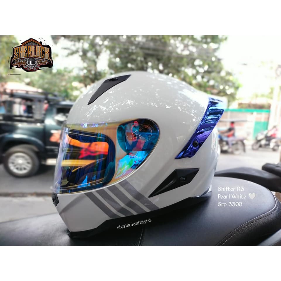 SHIFTER R3 full face helmet iriduim lens with spoiler | Shopee Philippines