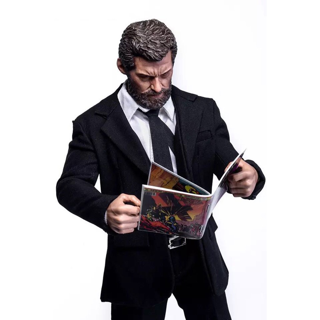 Copycat 1/6 Wolverine Hugh Jackman Black suit Fit For HT ZC Muscular ...