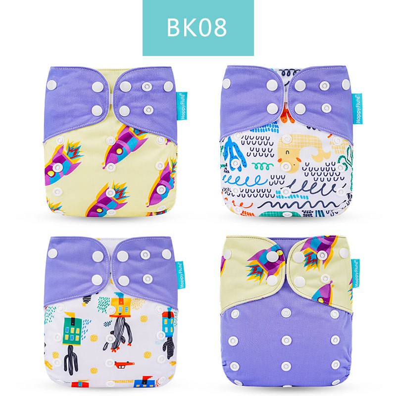 Happy Flute Set Of Cloth Diapers Pocket diapers Waterproof Washed Cloth  Nappy