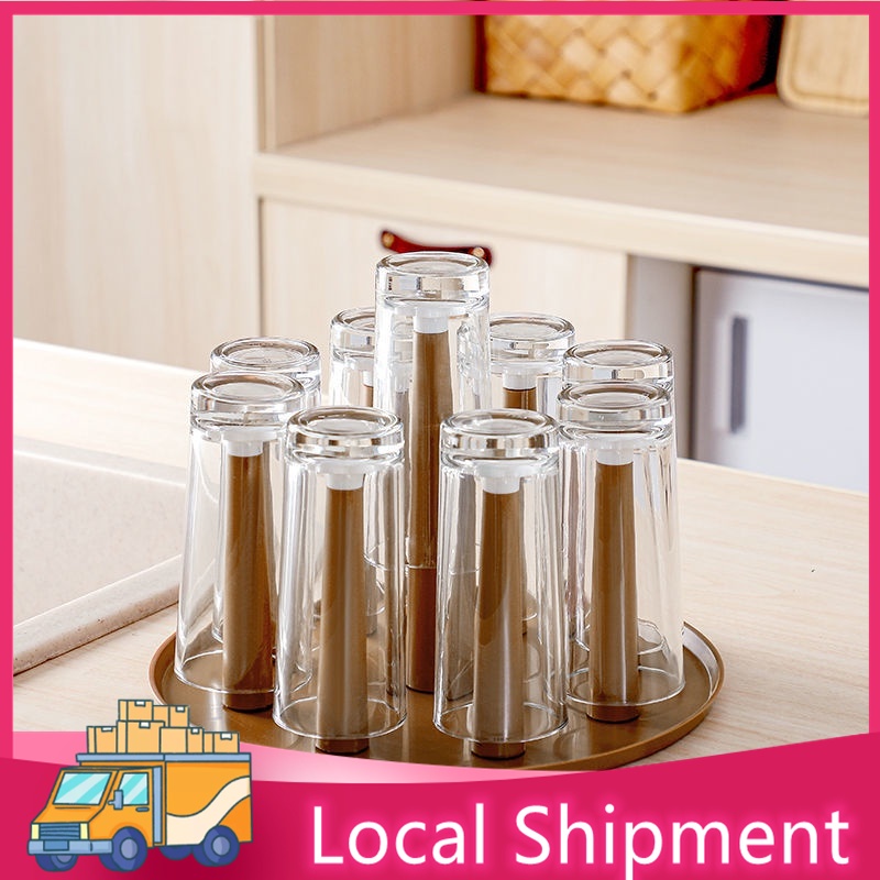 Local Shipping Cup Drying Rack Stand Metal Steel Mug Holder Hanger Kitchen Stand Organizer
