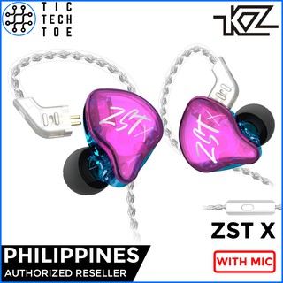 Audífonos in-ear gamer KZ ZST X with mic cian