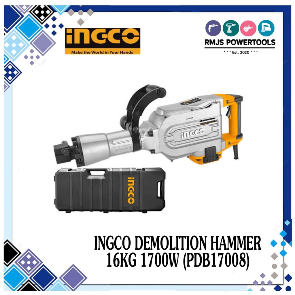 INGCO DEMOLITION HAMMER 16KG 1700W (PDB17008) Shopee Philippines