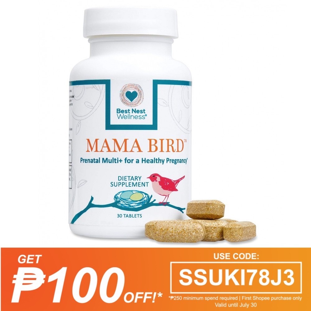 Mama Bird Prenatal Multivitamin 100 Natural Whole Food Organic Herbal