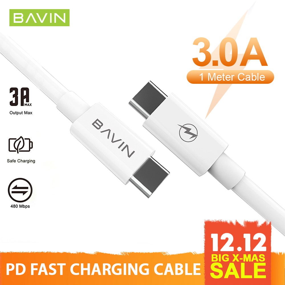 BAVIN CB179 3.0A Type-C Cable To Type-C PD Fast Charging Data Cable 1 ...