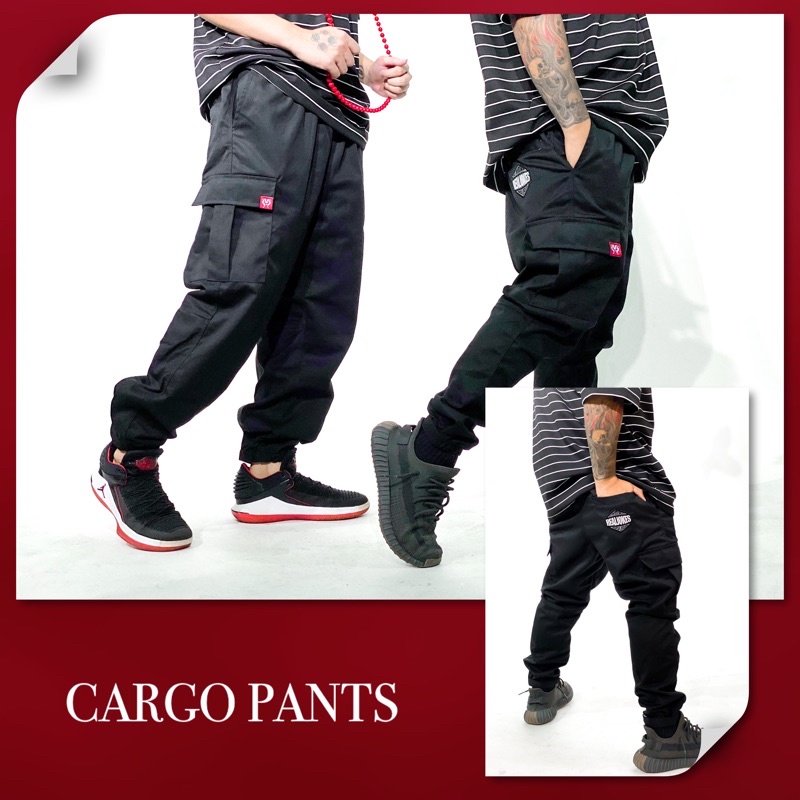 Real Jokes Clothing Basic Cargo Pants (Black) Shopee Philippines