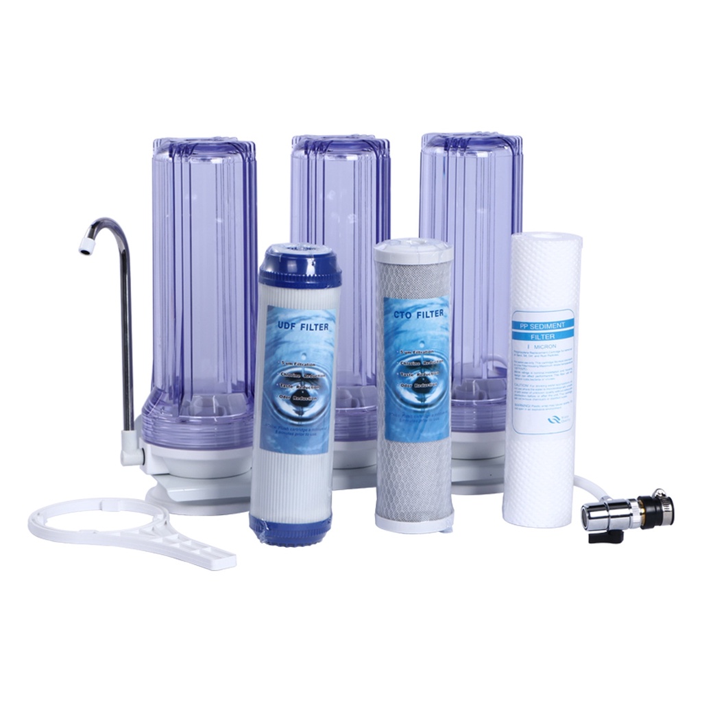 3 Stages Water Filter System PreFilter Water Purifier For Kitchen DIY
