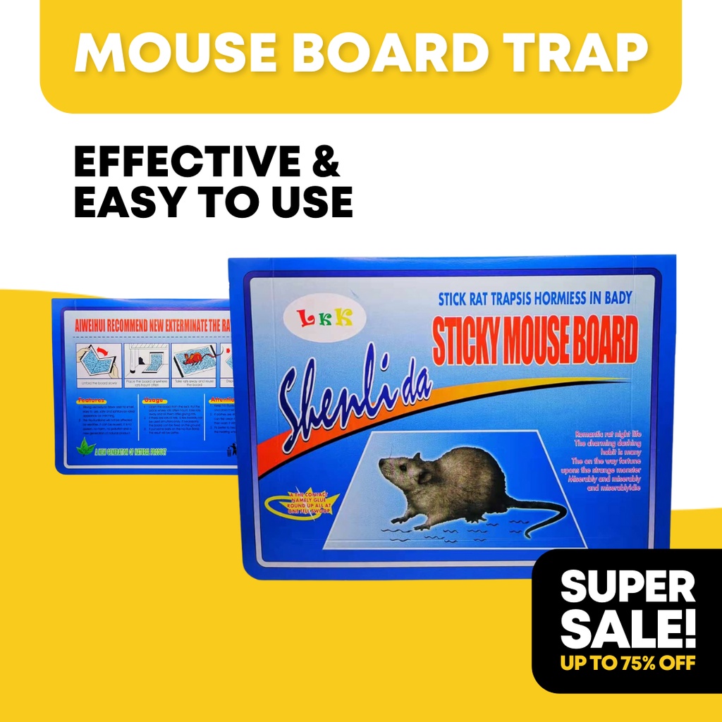 Original Mouse Board Sticky Mice Glue Trap High Effective Rodent Rat ...