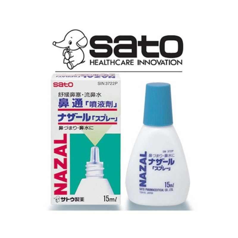 SATO NAZAL SPRAY STUFFED NOSE/ CLOGGED NOSE/ FLU/ | Shopee Philippines