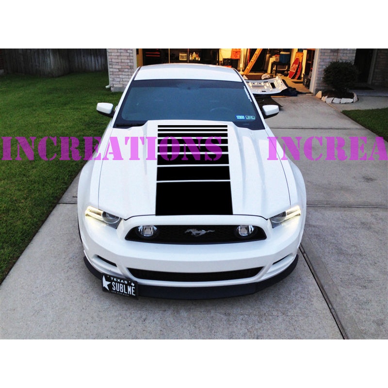 Universal Ford Mustang Racing Hood Fading Stripes Decal Shelby Cobra ...