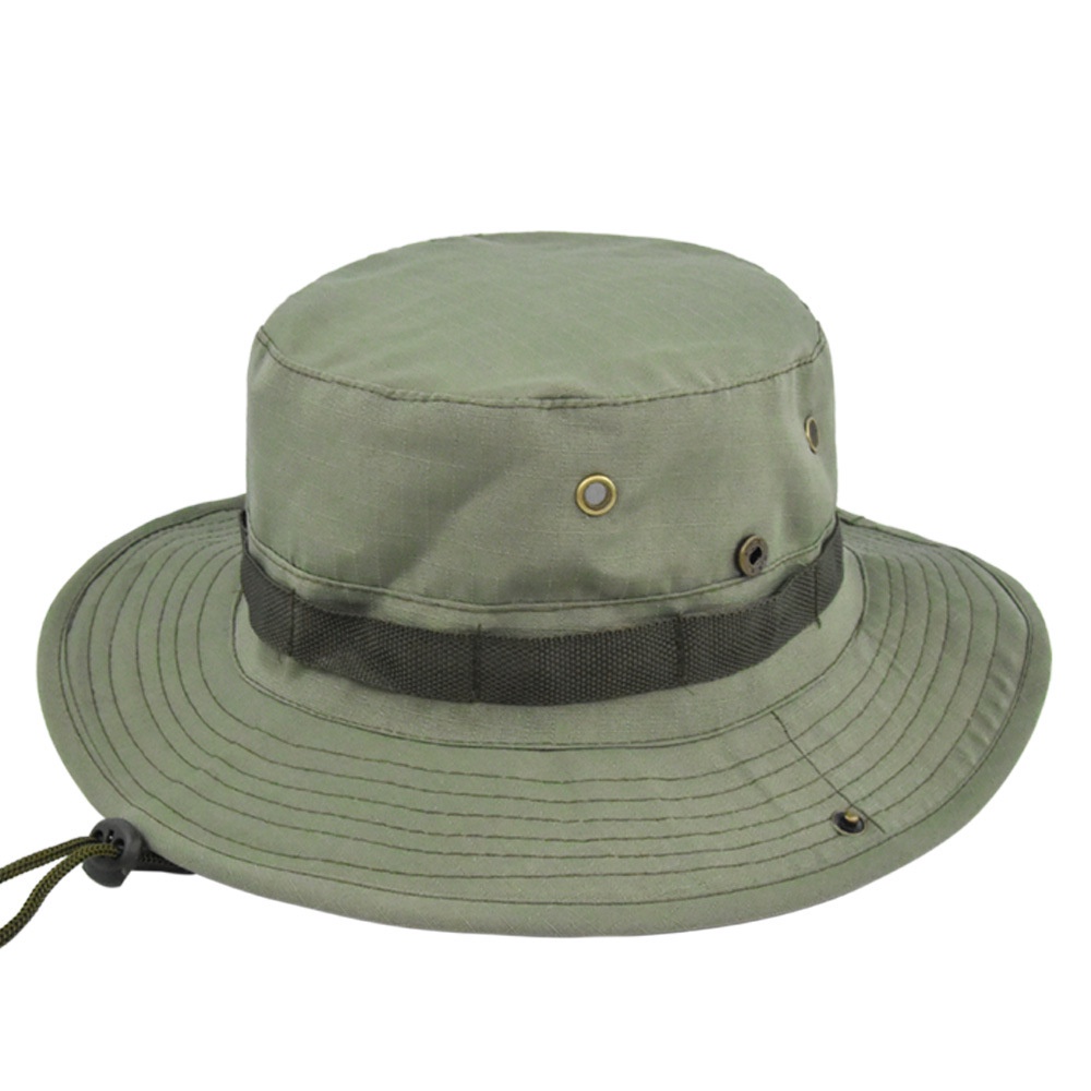 chin cord boonie hat 12 colors fishing hat camouflage solid color waway ...