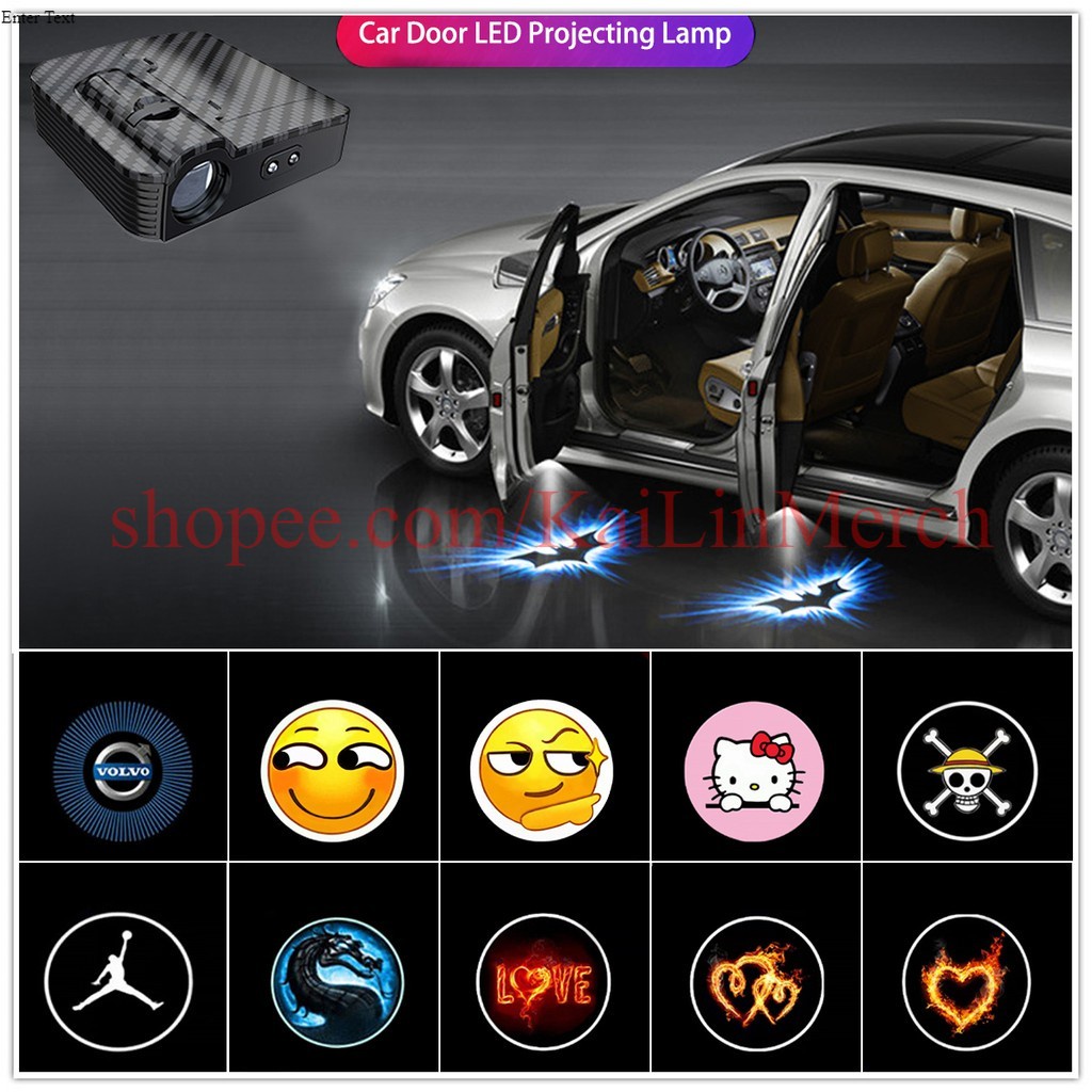 2Pcs LED door light shadow LED projector wireless door