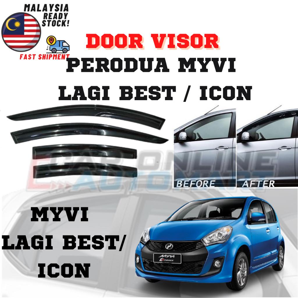 FOR ~ PERODUA MYVI LAGI BEST / ICON DOOR VISOR SMALL / MUGEN (4 PCS ...