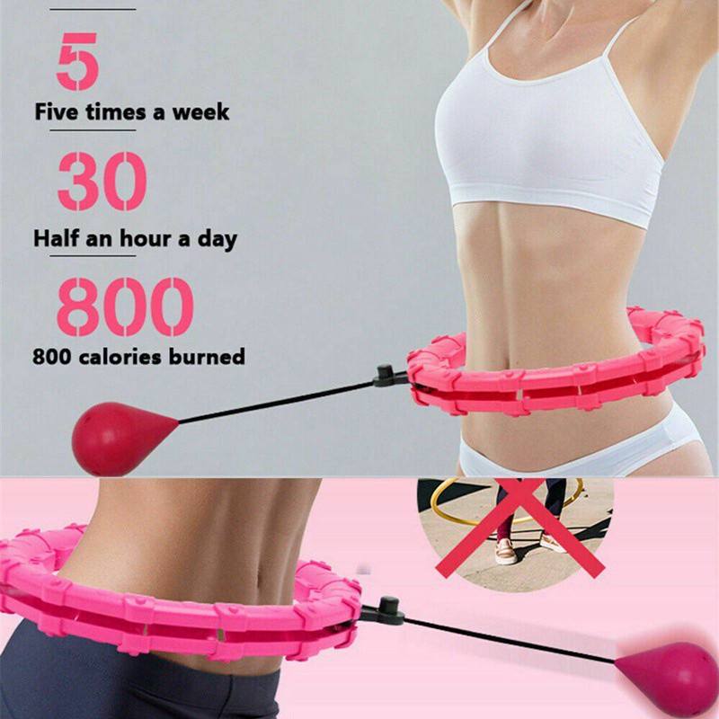 ﺴ Smart Hula Hoop Weighted Hula Hoop24 knots (132CM) adjustableHome