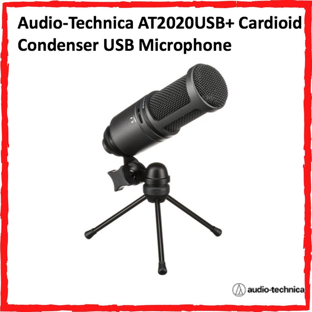 AudioTechnica AT2020USB+ Cardioid Condenser USB Microphone Shopee