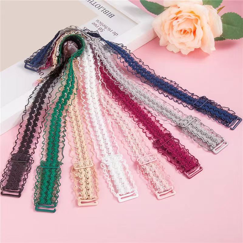 Lace Flower Shoulder Strap Bra Strap Women's Seamless Exposed Accessories Bra Strap Sexy Beauty