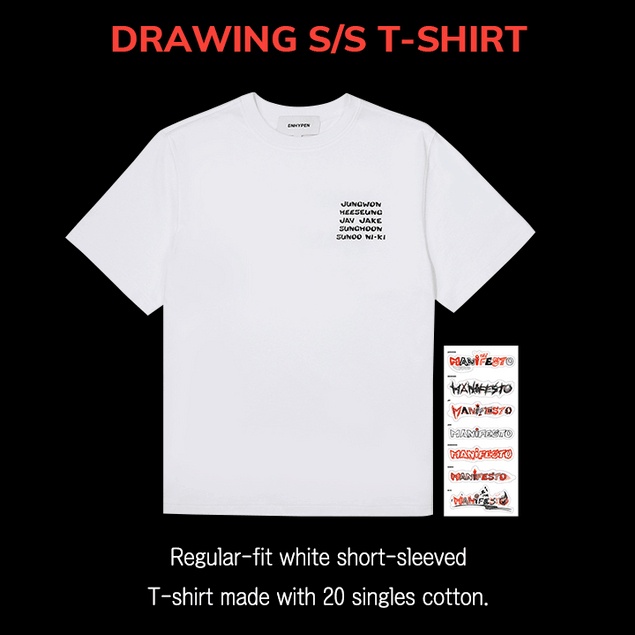 Enhypen Manifesto World Tour Drawing 2024 Shirt