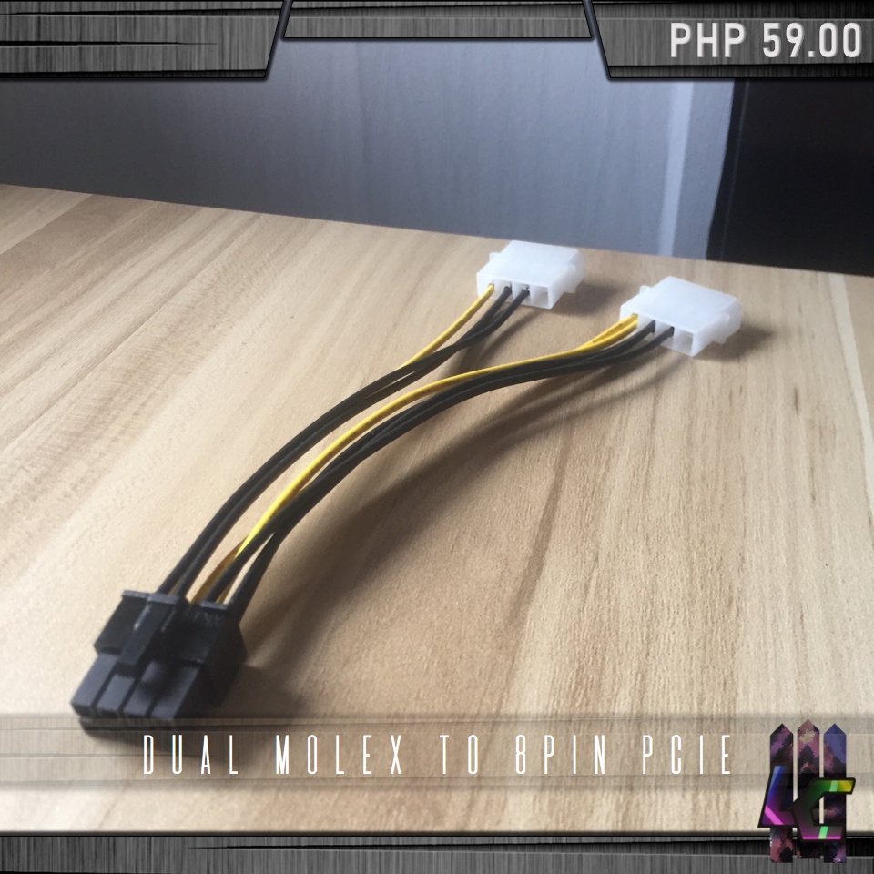 LC Dual Molex to 8 Pin PCIE Adapter Cable | Shopee Philippines