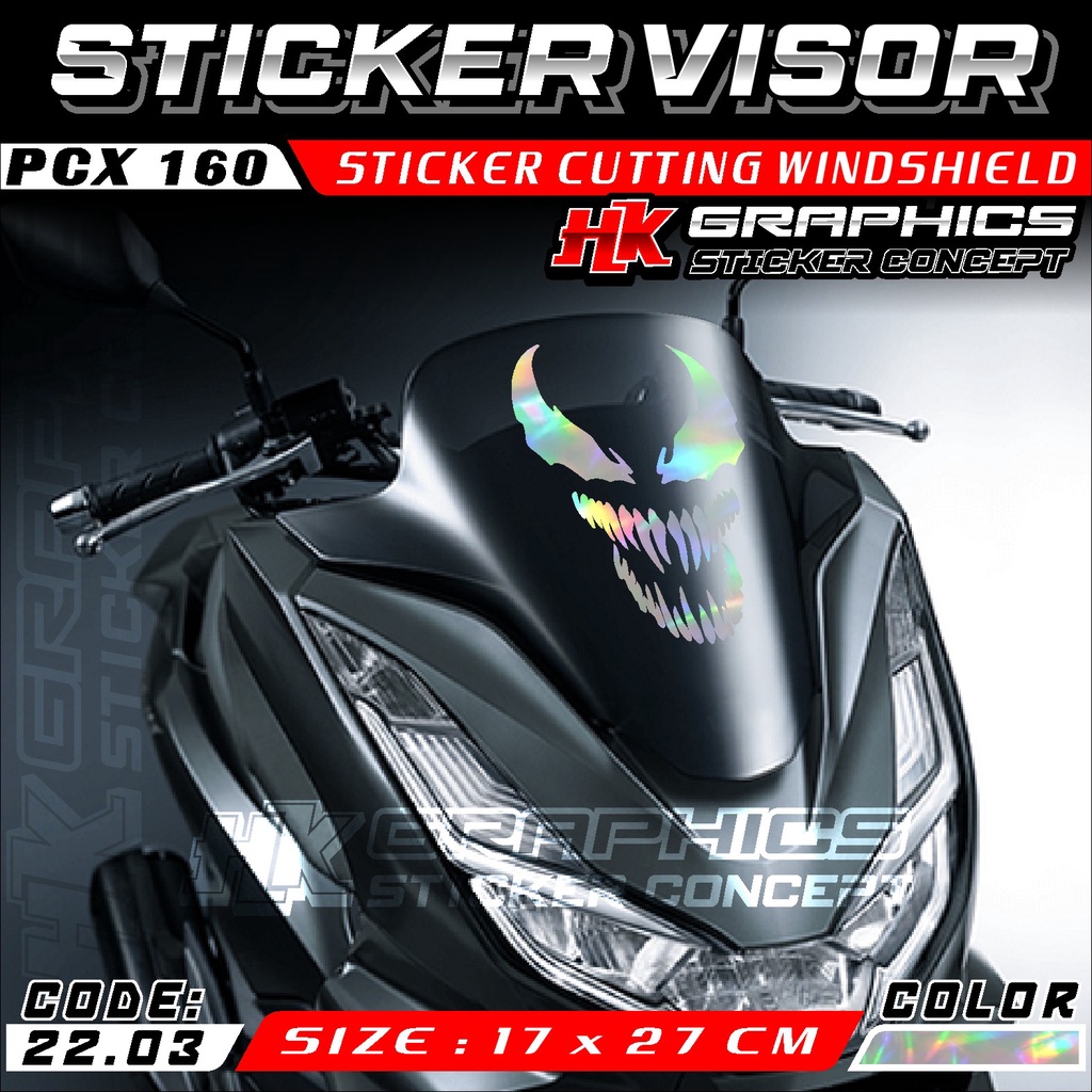 Hk Graphic Cutting Sticker Variation Visor Wingshield PCX 160 Sticker ...
