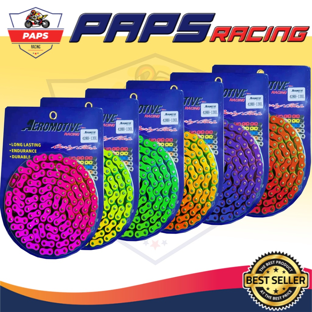 Motorcycle Chain Color (CHC) 428Hx110L/120L/130L | Shopee Philippines