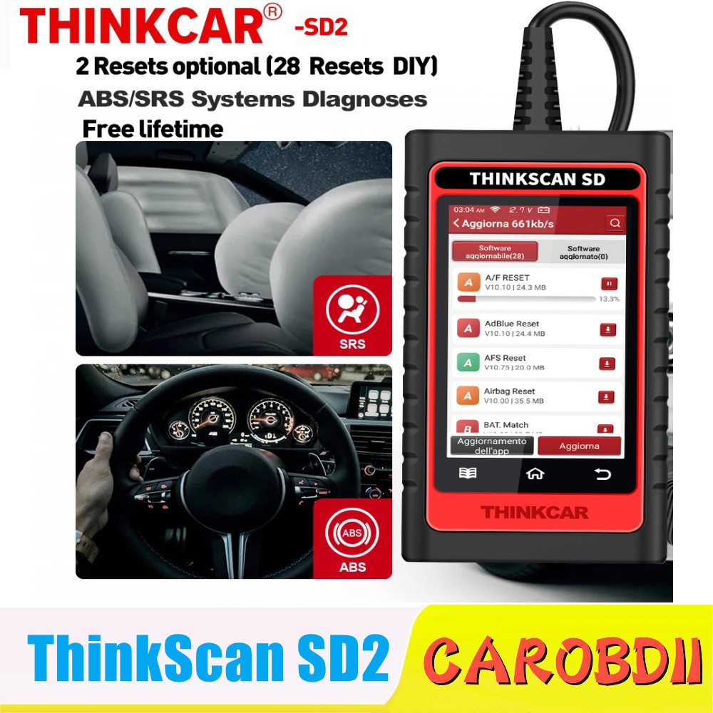 Thinkcar Thinktool SD2 OBD2 Scanner Thinkscan SD2 BT DIY Car Diagnostic