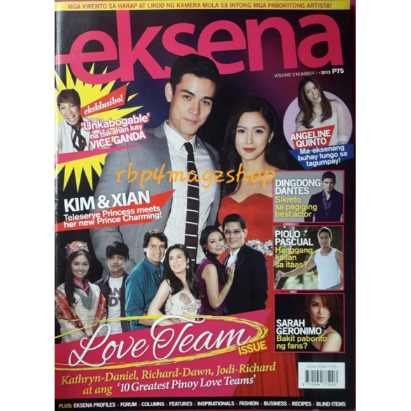 Eksena Magazine/ Cover: KIM CHIU, XIAN LIM/ Vol. 2 No. 1/2013 | Shopee ...