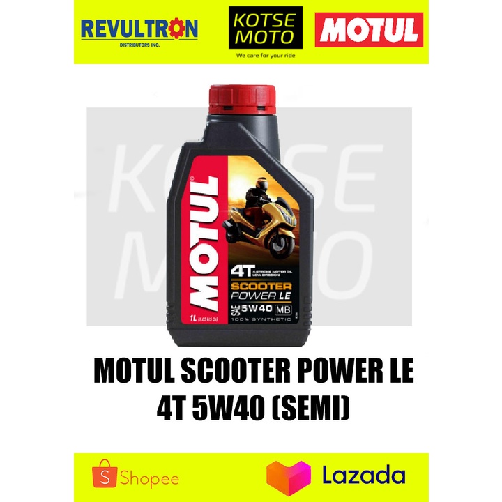 MOTUL SCOOTER POWER LE 4T 5W-40 1 LITER FOR VESPA SPRINT / PRIMAVERA /  KYMCO XCITING