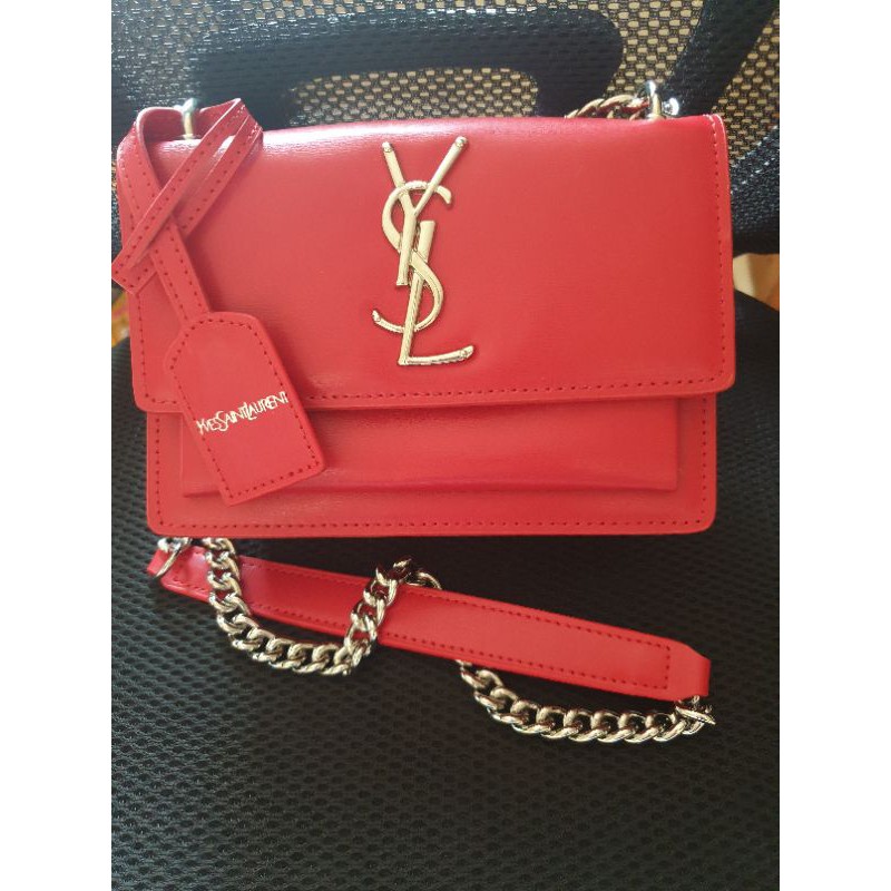 Ysl red sling bag hot sale