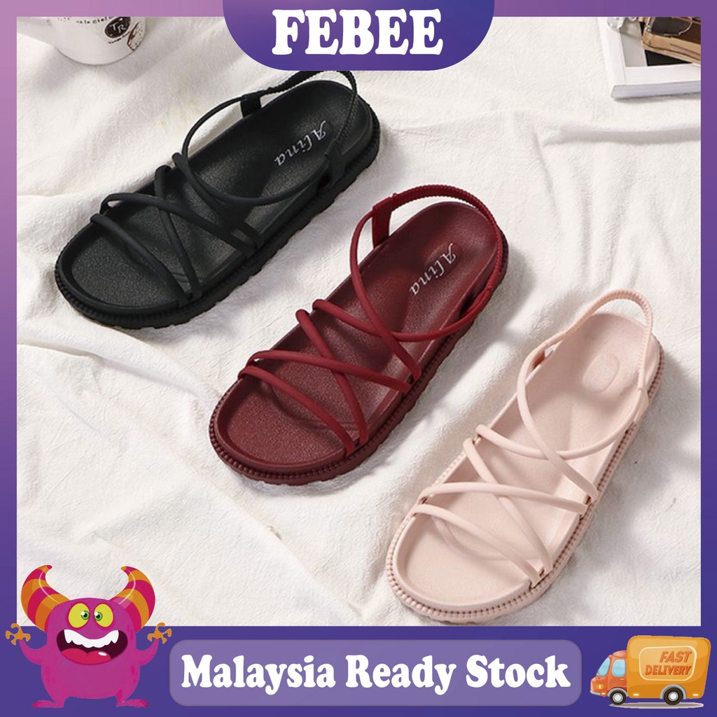 FEBEE Alina Women Sandal Slipper Kasut Wanita Selipar 女生拖鞋 | Shopee ...