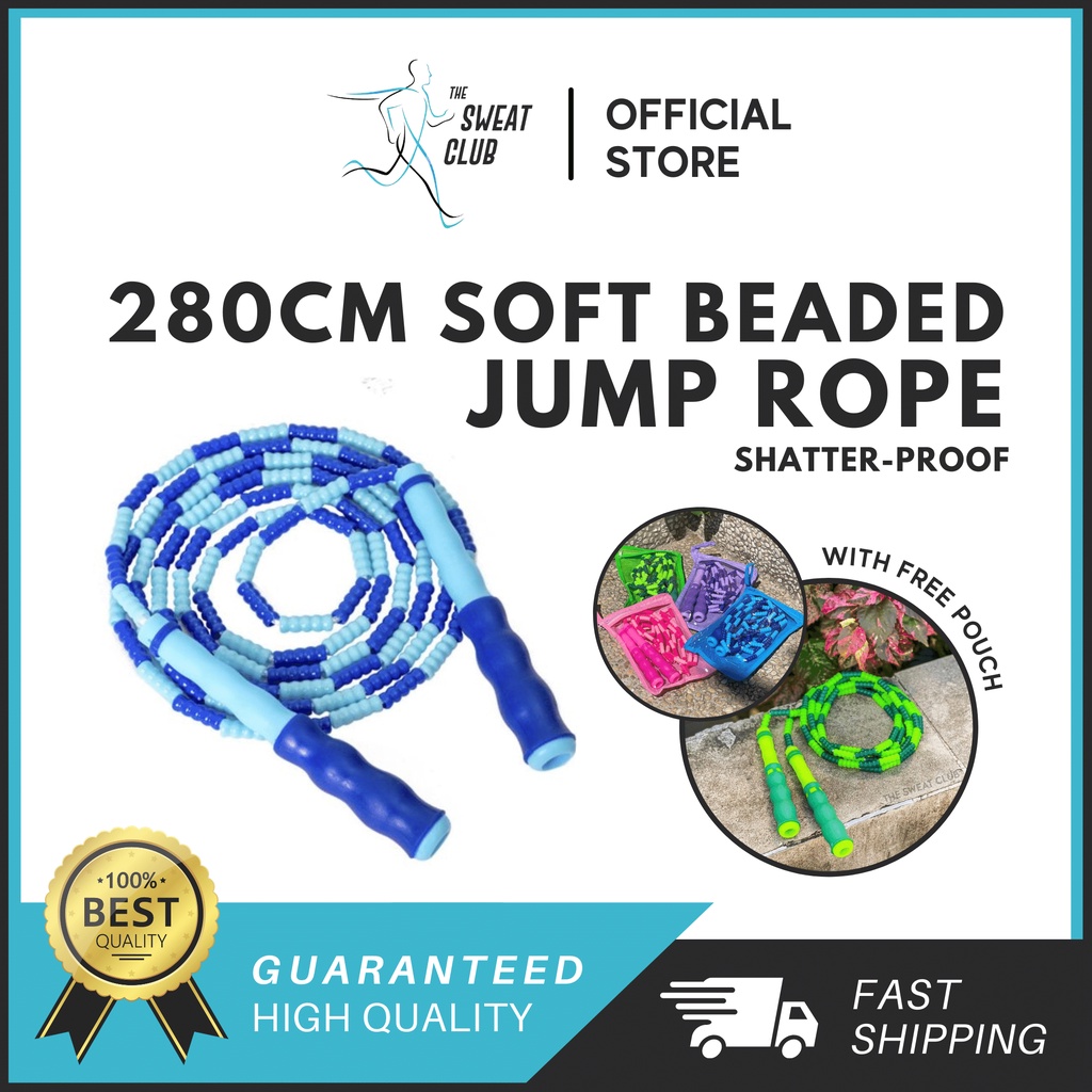 FREE POUCH Soft Beaded Adjustable Jump Jumping Rope | Shopee Philippines