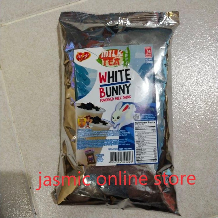 inJoy White Bunny Powdered Milk Tea @ 500 gms pack | Shopee Philippines