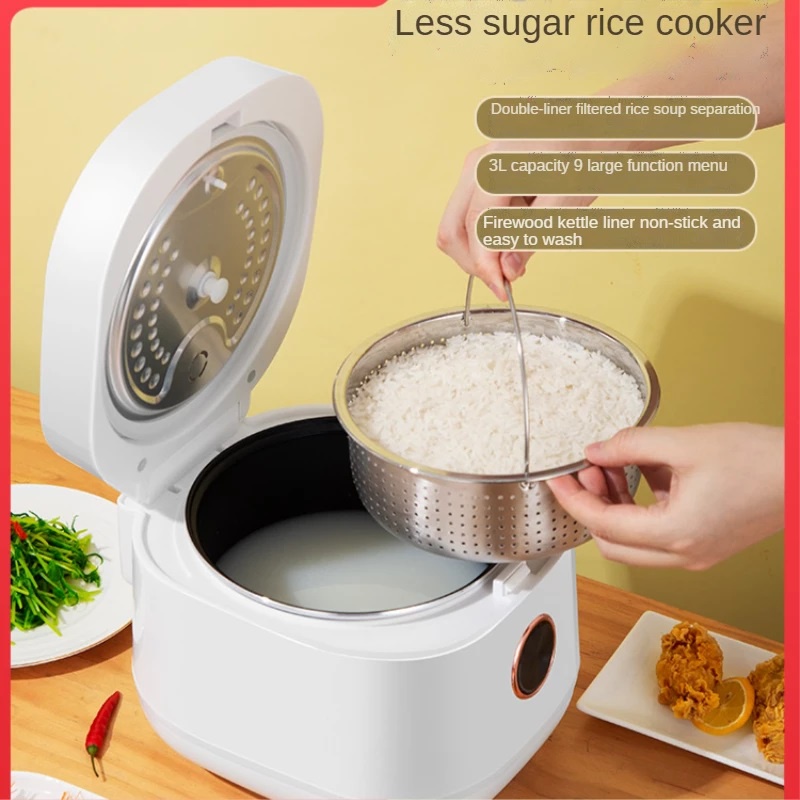 Low Sugar Rice Cooker 3L ENGLISH Digital Touch Panel Desugar Multi