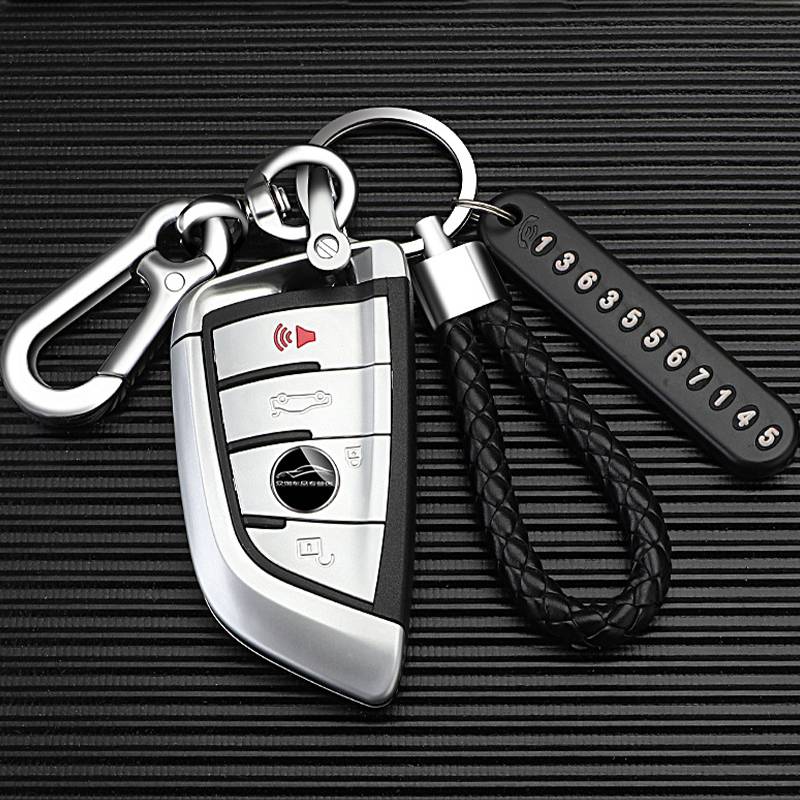 Anti-Lost Car Keychain Phone Number Card Keyring Phone Number Plate ...