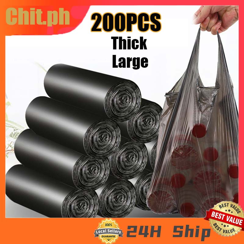 200 Pcs Trash Bags Thicken Household Disposable Garbage Bag Eco