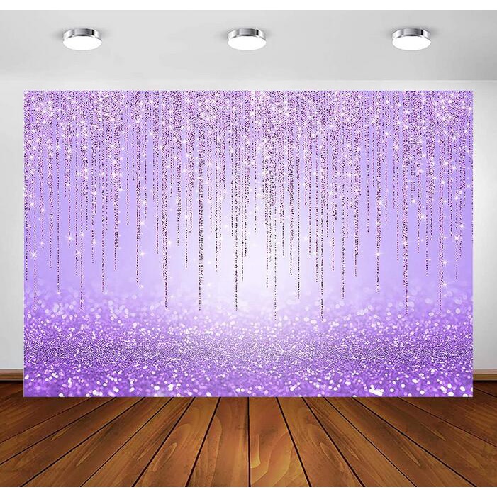 Purple Glitter Backdrop for Girl Birthday Party Purple Shiny Glittering ...